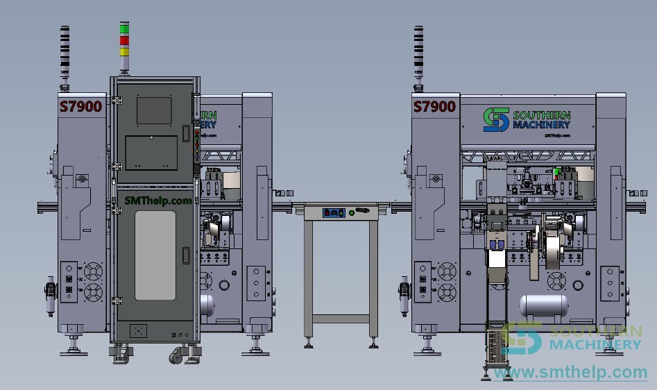 S7900 odd-form insertion machines in a line, layout reference