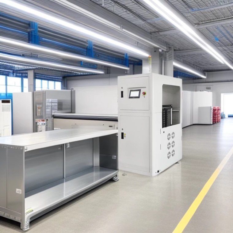 PCB buffer machine with conveyor and work table