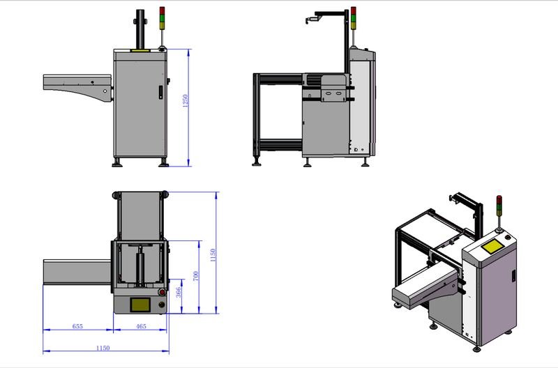 SUL460 PCB Magazine Unloader – Layout drawing